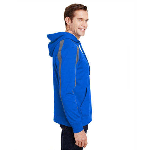 Men's Spartan Tech-Fleece Color Block Hooded Sweatshirt
