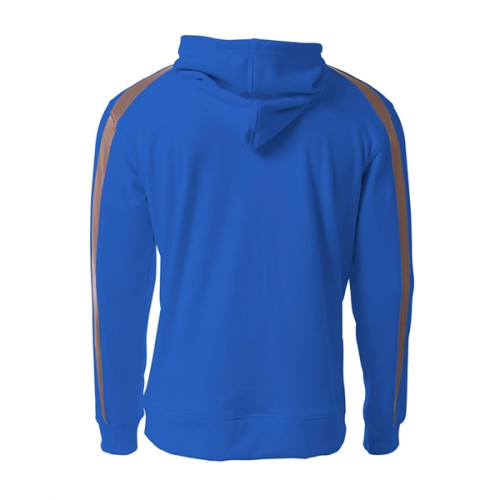 Men's Spartan Tech-Fleece Color Block Hooded Sweatshirt