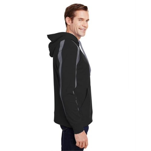 Men's Spartan Tech-Fleece Color Block Hooded Sweatshirt