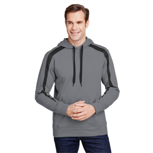 Men's Spartan Tech-Fleece Color Block Hooded Sweatshirt