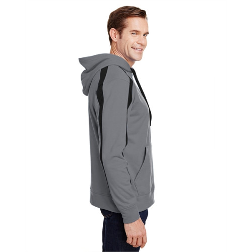 Men's Spartan Tech-Fleece Color Block Hooded Sweatshirt