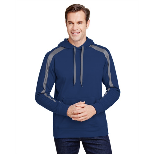 Men's Spartan Tech-Fleece Color Block Hooded Sweatshirt