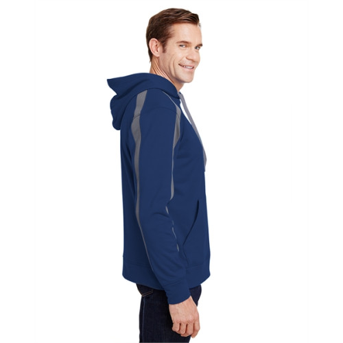 Men's Spartan Tech-Fleece Color Block Hooded Sweatshirt