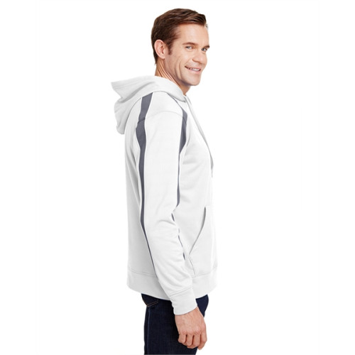 Men's Spartan Tech-Fleece Color Block Hooded Sweatshirt