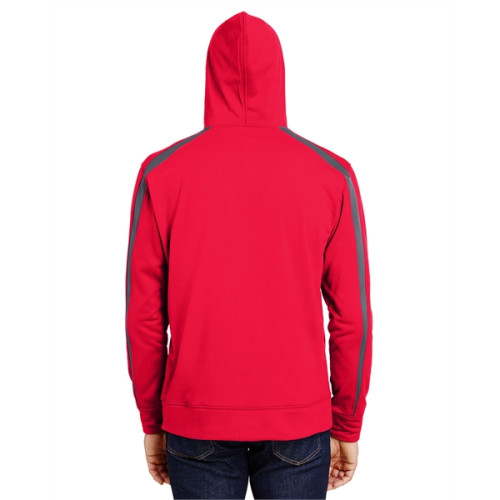 Men's Spartan Tech-Fleece Color Block Hooded Sweatshirt
