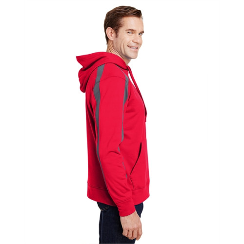 Men's Spartan Tech-Fleece Color Block Hooded Sweatshirt