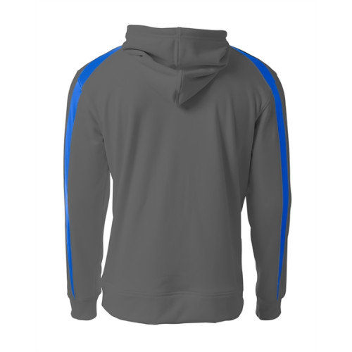 Men's Spartan Tech-Fleece Color Block Hooded Sweatshirt