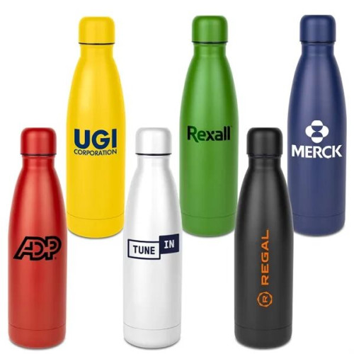Powder Coated Hydro-Soul Water Bottle w/Copper Lining -17oz.