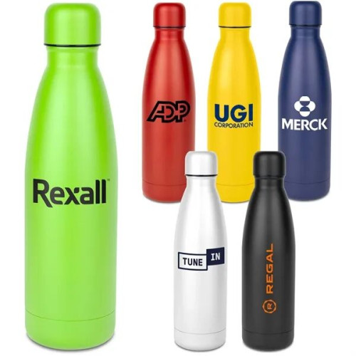 Powder Coated Hydro-Soul Water Bottle w/Copper Lining -17oz.