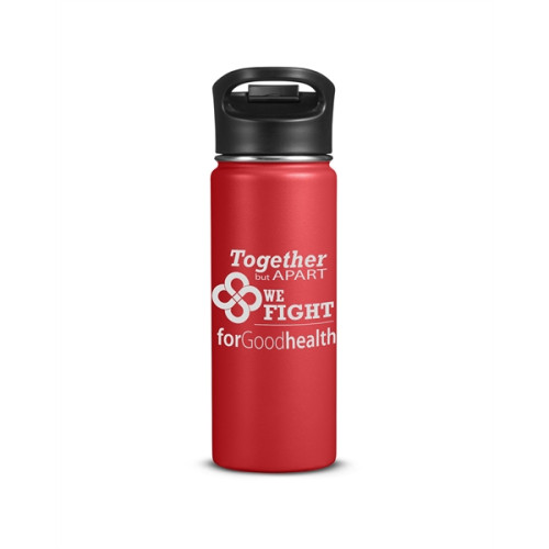 18oz Double-Wall Vacuum Bottle With Sip-Thru Top