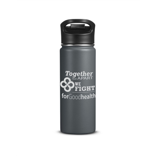 18oz Double-Wall Vacuum Bottle With Sip-Thru Top