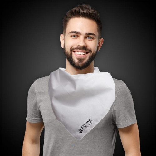 Solid White 22" x 22" Cotton Bandana