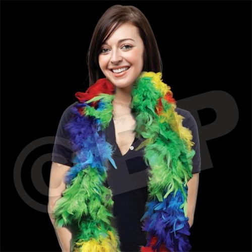 Black with Gold Tinsel Feather Boa