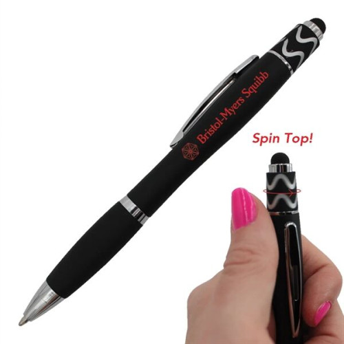 Halcyon® Silhouette Spin Top Pen with Stylus