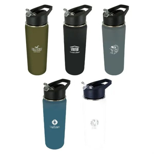 Halcyon® 20 oz. Sports Bottle with Flip Straw Lid, Laser En