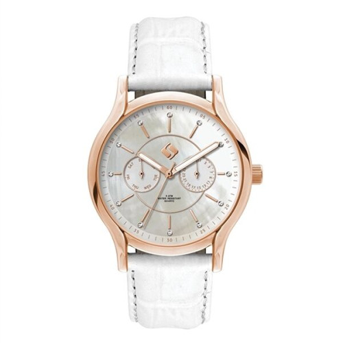 39MM METAL ROSE GOLD CASE, MULTIFUNCTION MVMT, SIL...