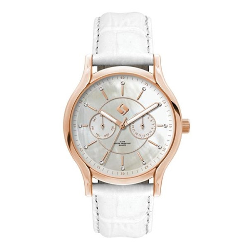 39MM METAL ROSE GOLD CASE, MULTIFUNCTION MVMT, SIL...