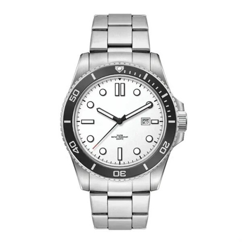 42.5MM STEEL SILVER CASE, 3 HAND MVMT, WHITE DIAL, DTE DI...