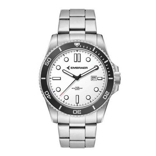 42.5MM STEEL SILVER CASE, 3 HAND MVMT, WHITE DIAL, DTE DI...