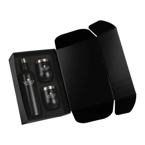 Bliss Wine Bottle & 2 Tumbler Gift Set