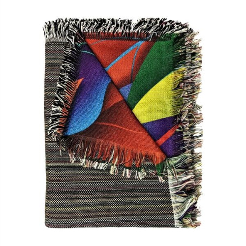 50" x 60" Woven Tapestry Fringed Blanket