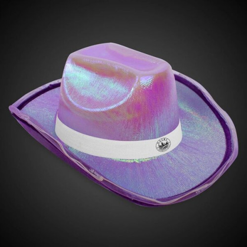 Purple Iridescent Light Up Cowboy Hat