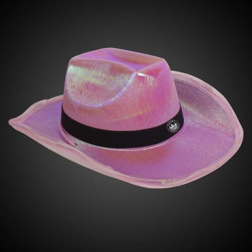 Pink Iridescent Light Up Cowboy Hat