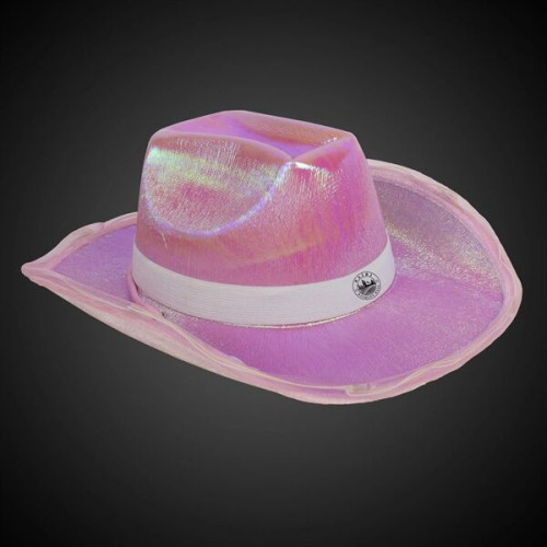 Pink Iridescent Light Up Cowboy Hat