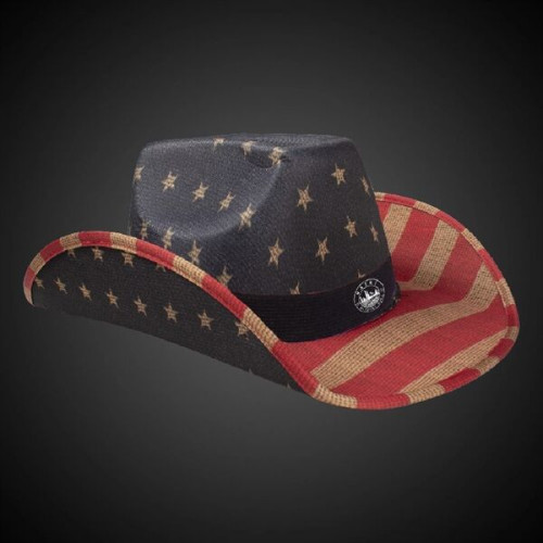 Vintage Patriotic Cowboy Hat