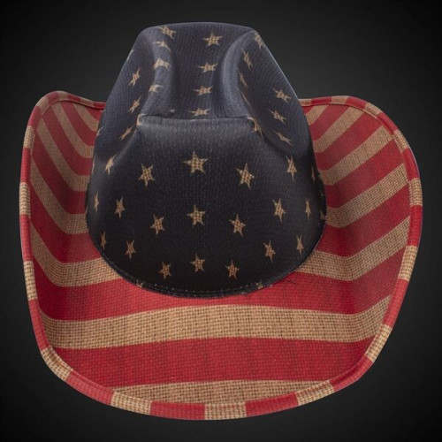 Vintage Patriotic Cowboy Hat