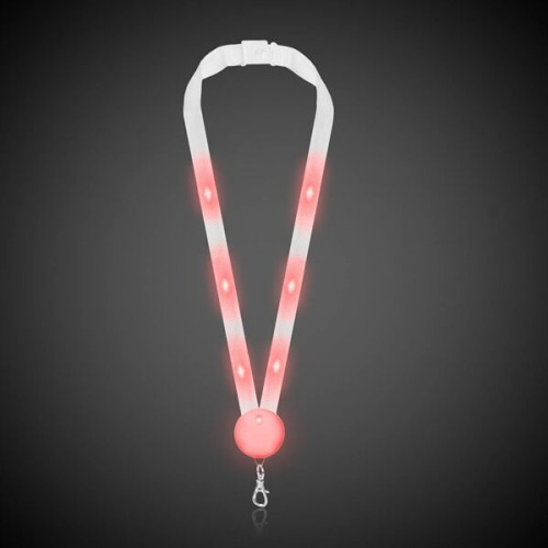 32" Light Up Glow LED Flat Lanyard