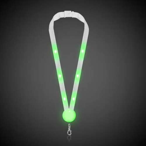 32" Light Up Glow LED Flat Lanyard