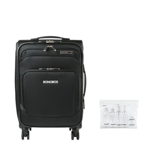 Samsonite Carry-on Spinner and 6 Piece Travel Bottle Set