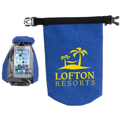 2-Liter Waterproof Gear Bag with Touch-Thru Phone Pocket