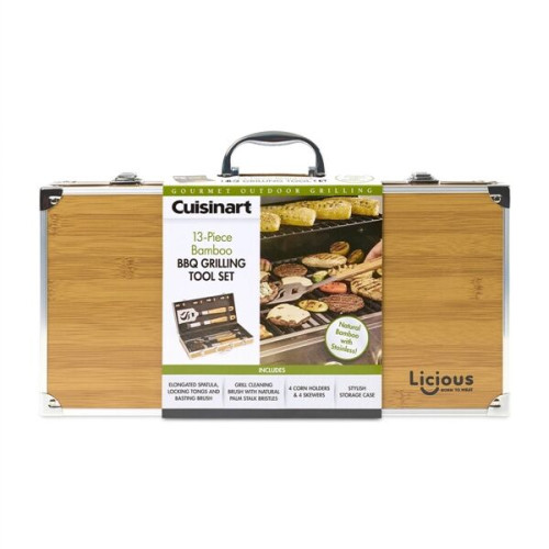 Cuisinart Outdoors® Bamboo 13 PC Grill Tool Set