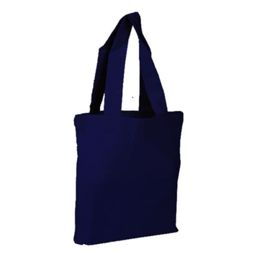 100% Cotton Canvas Sheeting Medium Tote Bag W/ Mini Gusset