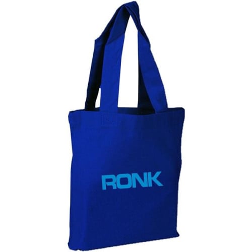 100% Cotton Canvas Sheeting Medium Tote Bag W/ Mini Gusset