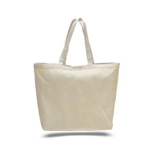 12 Oz. Cotton Canvas Big Tote With Hook and Loop Closure