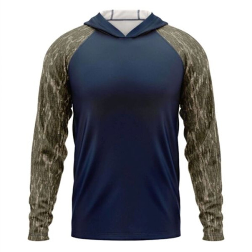 Mossy Oak® Men's. Polyester Interlock Raglan Hooded T-Shirt