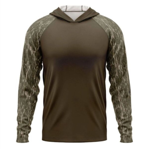 Mossy Oak® Men's. Polyester Interlock Raglan Hooded T-Shirt