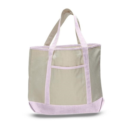 12 Oz. Large Cotton Canvas Zipper Deluxe Tote Bag