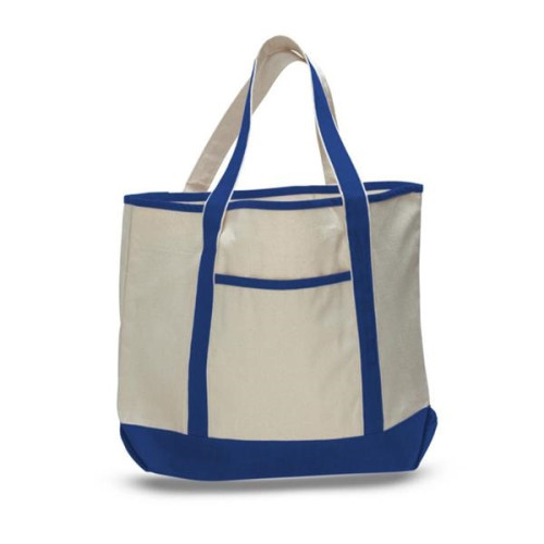 12 Oz. Large Cotton Canvas Zipper Deluxe Tote Bag
