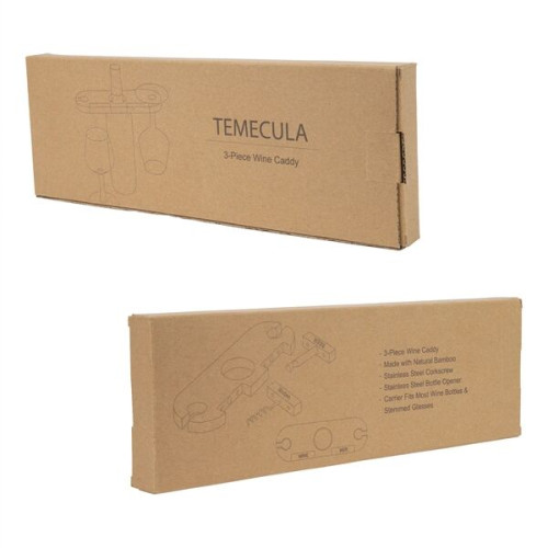 Temecula 3-Piece Bamboo Wine Caddy