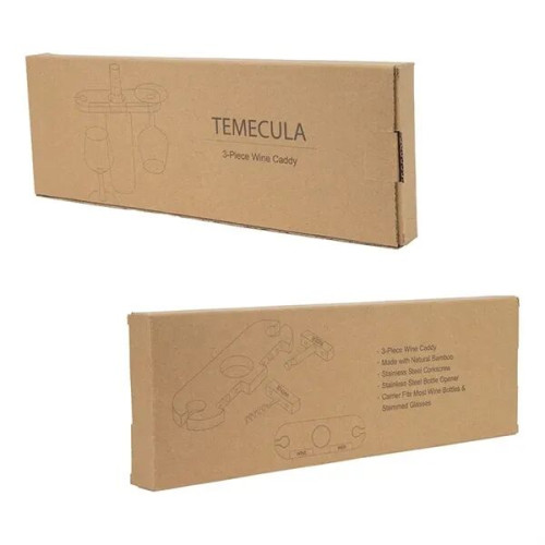 Temecula 3-Piece Bamboo Wine Caddy