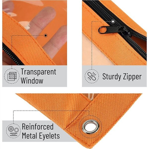 3 Rings Zipper Pencil Pouch