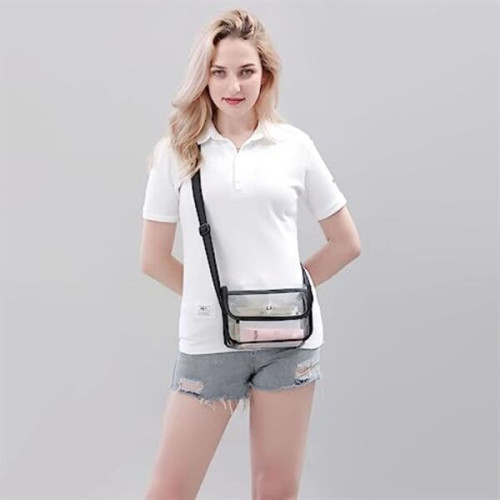 Clear PVC Messenger Bag Crossbody Stadium Approved Purse