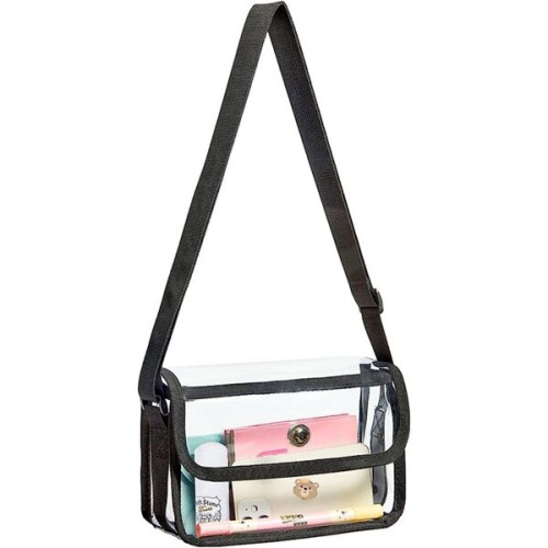 Clear PVC Messenger Bag Crossbody Stadium Approved Purse