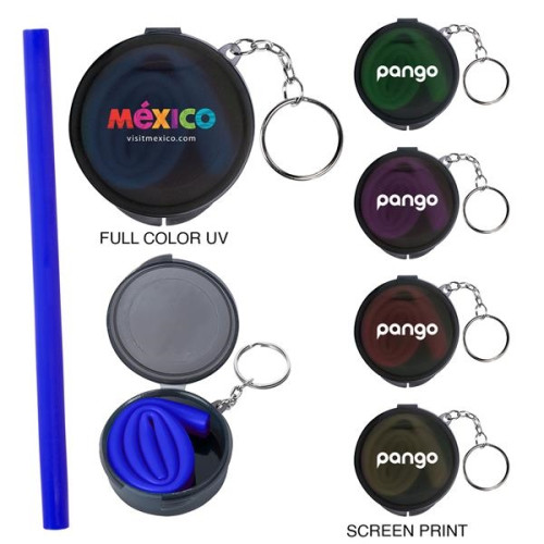Silicone Straw Keychain