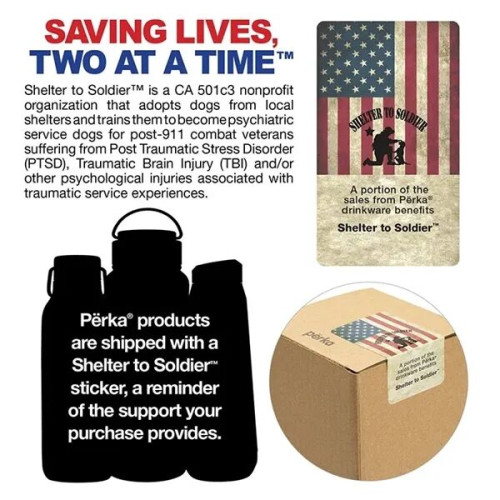 Perka® Dresden 18 oz. Double Wall, Stainless Steel Water ...