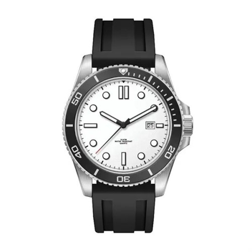 42.5MM STEEL SILVER CASE, 3 HAND MVMT, WHITE DIAL, DTE DI...